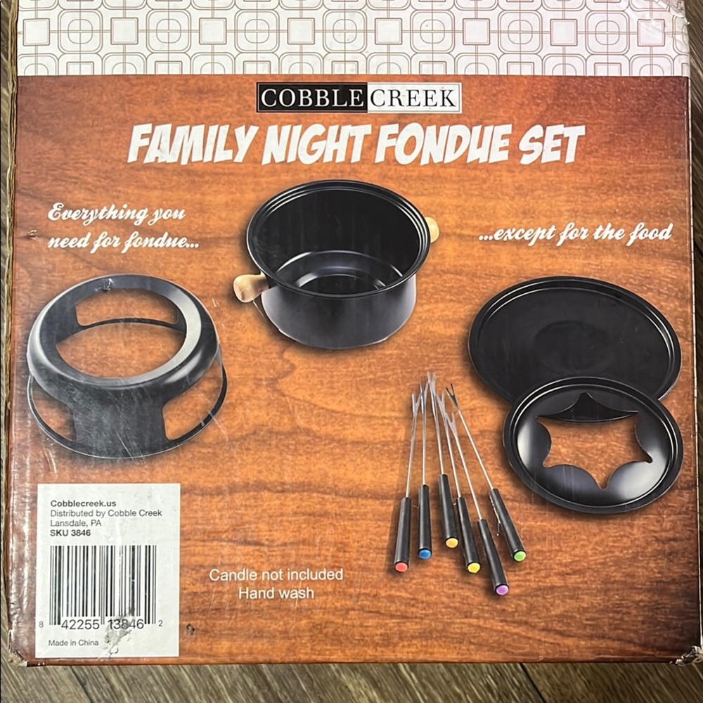 NEW Cobble Creek Family Night Fondue Set